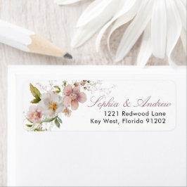 Elegant Rustic WildblommReturn-adressetikett Returadress Etikett