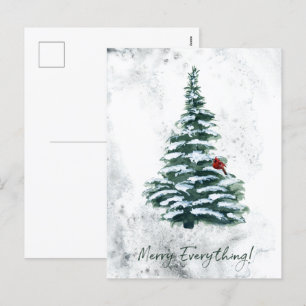 Elegant Rustic Winter Woodland - jul Helg Vykort