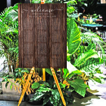 Elegant Rustic Wood Bröllop Sittdiagram