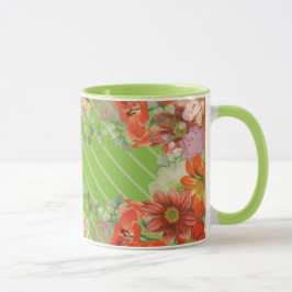 Elegant rustik blomsterkök mugg