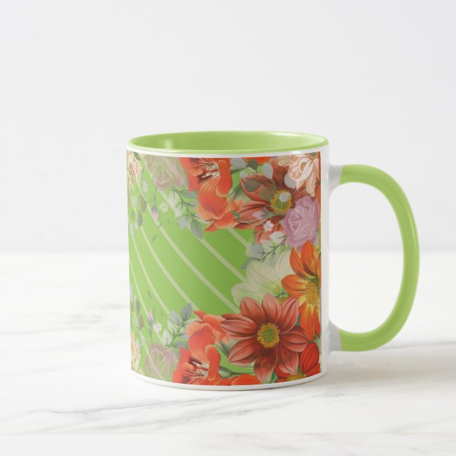 Elegant rustik blomsterkök mugg (Höger)