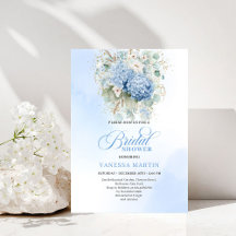 Elegant Rustik Boho Blå Hortensia Bröllopsfestinbj
