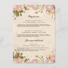 Elegant Rustik Bröllopsinbjudan med Vattenfärg och Tilläggskort