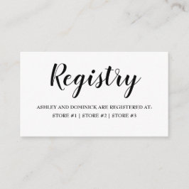 Elegant Rustik Bröllopsregistrering Tilläggskort