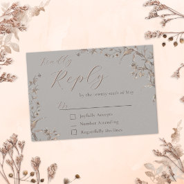 Elegant Rustik Bröllopsvar Svarskort OSA Kort