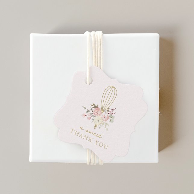 Elegant Rustik Floral Bageri Ett Sött Tack Gåvor Etiketter (Skapare uppladdad)