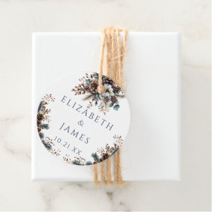 Elegant Rustik Floral Tallrik Bröllop Gåvor Etiketter