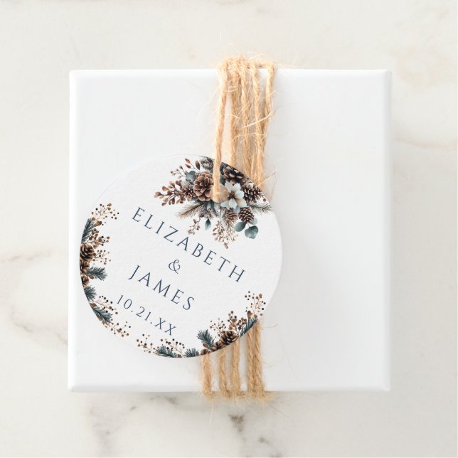 Elegant Rustik Floral Tallrik Bröllop Gåvor Etiketter (På plats)