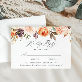 Elegant Rustik Höstblomsmåltid Val av svar