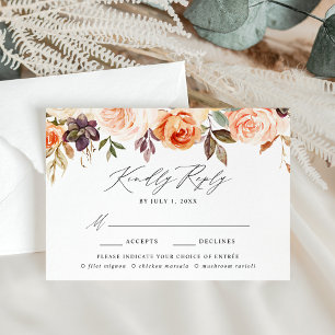 Elegant Rustik Höstblomsmåltid Val av svar