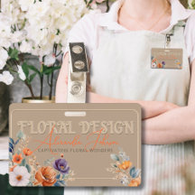 Elegant Rustik Kraft Boho Blommig Design Präglad