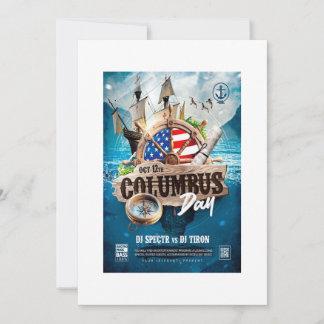 Elegant & Rustik Modern Columbus Day-inbjudan  Inbjudningar