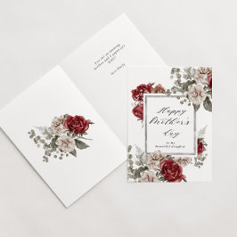 elegant rustik ros lycklig mors dag kort