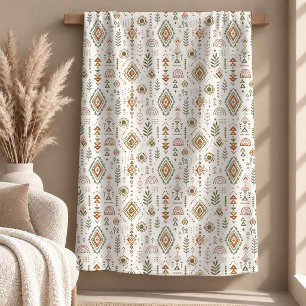 Elegant Rustik Salvia Beige Regnbågsfilt Fleecefilt