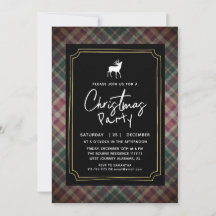 Elegant Rustik Tartan Ruty Christmasfirande