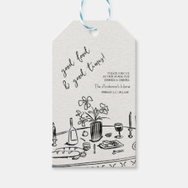 Elegant rustik Thanksgiving-middag Presentetikett