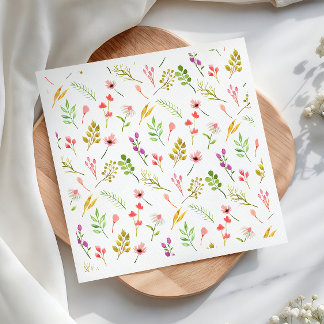 Elegant Rustik Trädgårds Blommig Bebis Shower Pappersservett