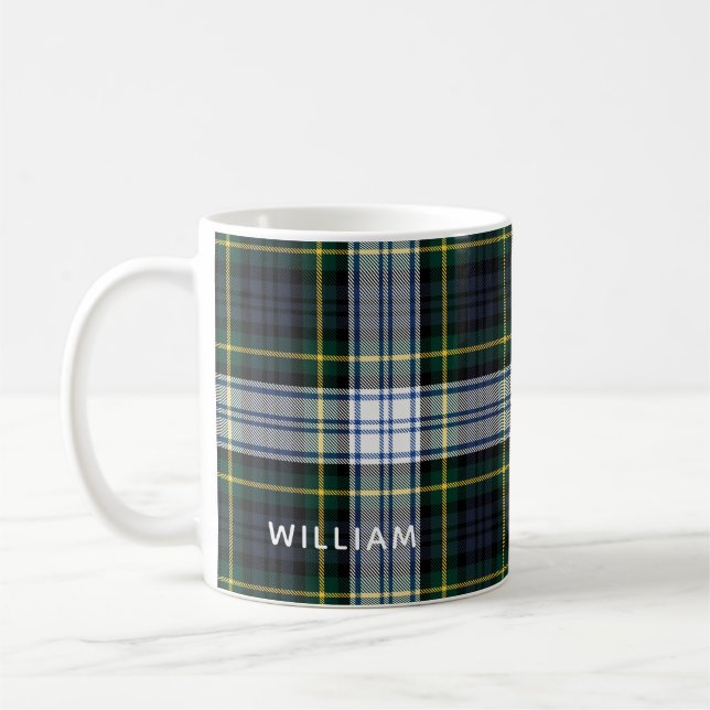 Elegant Rutig Gordon Tartan Anpassad Kaffemugg (Vänster)