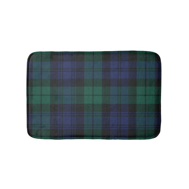Elegant Rutig Klassisk Rustik Grön Tartan Badrumsmatta (Framsidan)