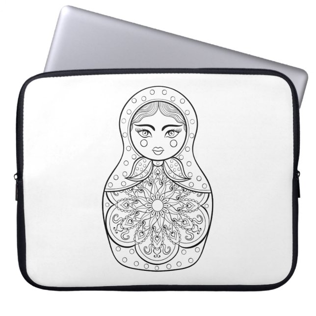 Elegant rysk docka laptop sleeve (Framsidan)