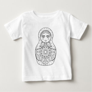 Elegant rysk docka t shirt