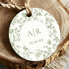 Elegant Sage Chinoiserie Bröllop Gåvor Etiketter