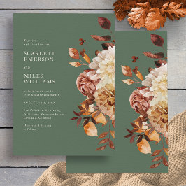 Elegant Sage Fall Wedding Inbjudningar