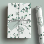 Elegant Sage & Forest Grönt Eucalyptus Watercolor Presentpapper<br><div class="desc">Vår eukalyptus är elegant och tidlös. Denna vackra gröna samling är utmärkt för möhippor,  födelsedagar,  babyduschar och jul.</div>