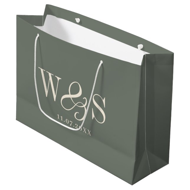 Elegant Sage första brölloppspar (Framsidan Vinklad)