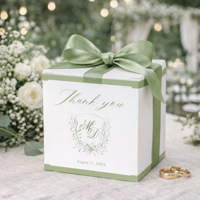 Elegant Sage Green Botanical Wedding  Presentaskar (Skapare uppladdad)