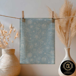 Elegant Sage Green Floral Kitchen Towel Kökshandduk