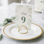 Elegant Sage Green Floral Line Art Wedding Bordsnummer<br><div class="desc">Guide your guests to their seats in style with this elegant sage green floral line art wedding table number card. Featuring delicate fine art botanical illustrations framing clean, modern typography, this design effortlessly brings a touch of timeless luxury and minimalist sophistication to your reception decor. Easily customize the table number...</div>