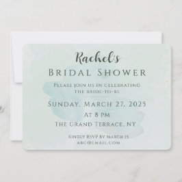 Elegant Sage Green Gold Bridal Shower Invitation Inbjudningar