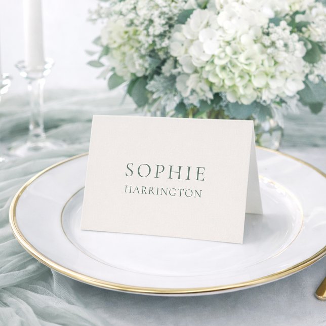Elegant Sage Green Wedding Place Card Bordsnummer (Skapare uppladdad)