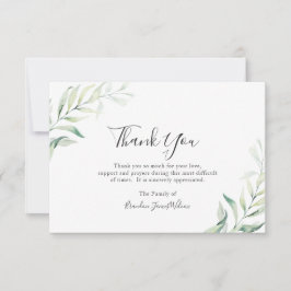 Elegant Sage Greenery Eucalyptus Funeral Tack Kort