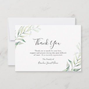 Elegant Sage Greenery Eucalyptus Funeral Tack Kort