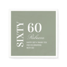 Elegant Sage Grönt 60:e Födelsedagsfesten Cocktail