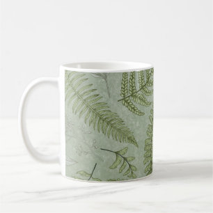 Elegant Sage Grönt Blommigt för vattenfärg Kaffemugg