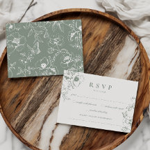 Elegant Sage Grönt Blommigt Garden Wedding OSA