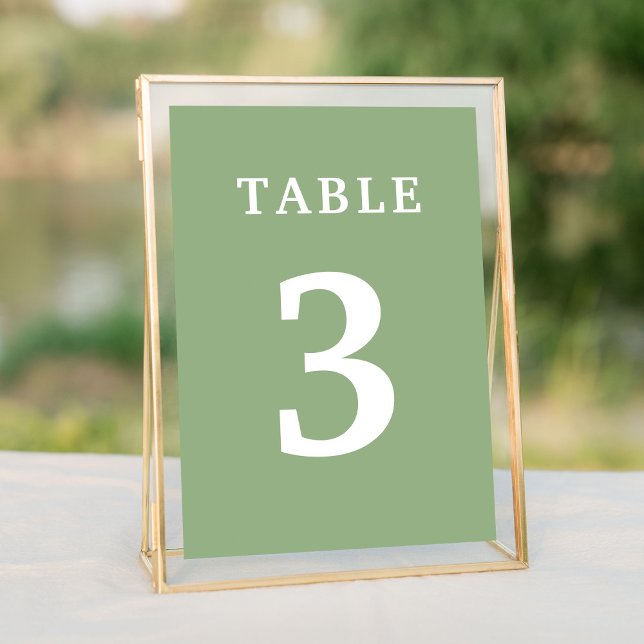 Elegant Sage Grönt Bröllop Bordsnummer (Elegant Sage Green Wedding Table Number
)