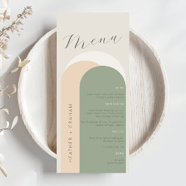 Elegant Sage Grönt Bröllop Meny