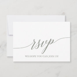 Elegant Sage Grönt Calligraphy Menu Choice OSA Kort