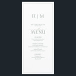 Elegant Sage Grönt Calligraphy Monogram Bröllop Meny<br><div class="desc">Att planera ett bröllop kan vara en stressande processaa, men låt inte menus vara en av dina bekymmer. Vi presenterar Elegant Sage Grönt Calligraphy Monogram Bröllop Menu. Denna moderna, formella, men ändå elegant-meny kommer att ha hela öga på bord! Gästerna kommer att fungera på menyn 4"x 9" som har en...</div>