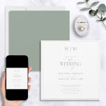 Elegant Sage Grönt Calligraphy Monogram Inbjudningar<br><div class="desc">Låt er bröllop-stationär fånga romantik och skönheten i er speciella dag med denna Elegant Sage Grönt Calligraphy Monogram-inbjudan! Vår enastående moderna och formella design har en grönt gräns runt fyrkantiga inbjudan. Den accentueras sedan ytterligare med ett vackert par Monogram, personlig med dina detaljer och accentuerad med modern handskriven kalligrafi i...</div>
