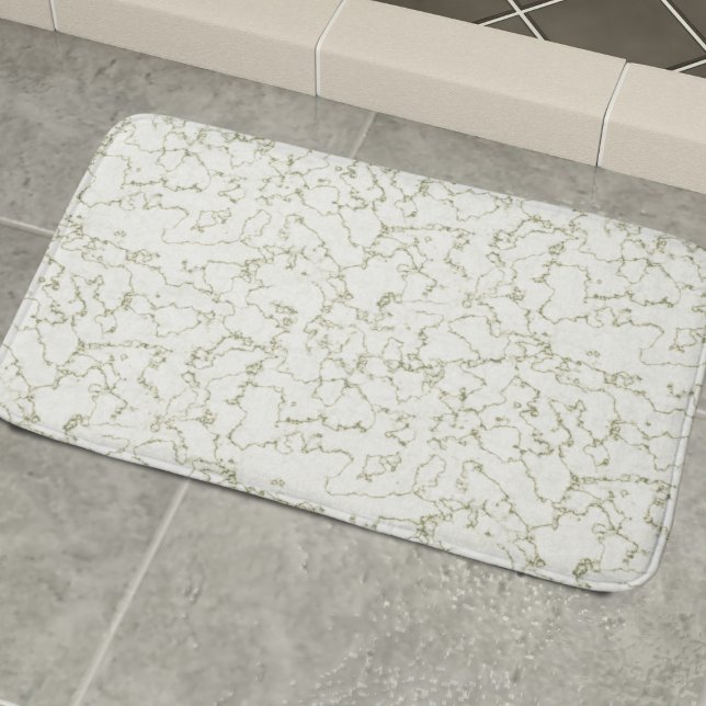 Elegant Sage Grönt Marble Bath Mat Badrumsmatta (Sage green marbled bath mat just for you)