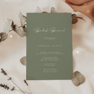 Elegant Sage Grönt Möhippa Brunch-inbjudan Inbjudningar