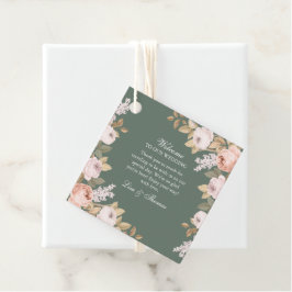 Elegant Sage Grönt Peonies Bröllop Gåvor Etiketter
