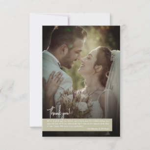 Elegant Sage Grönt Photo Banner Bröllop Tack Kort