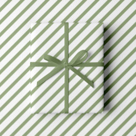 Elegant Sage Grönt Rand Mönster Presentpapper