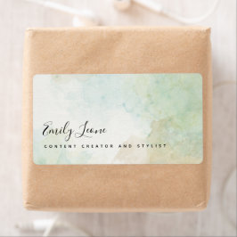 Elegant Sage Grönt Returadress för vattenfärg Fraktsedel